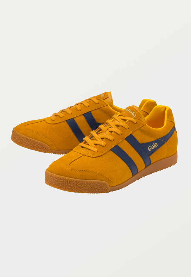 Deportivo de hombre amarillo Gola harrier suede