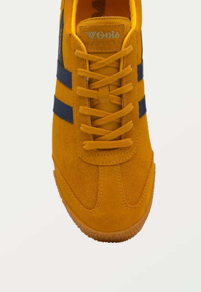 Deportivo de hombre amarillo Gola harrier suede