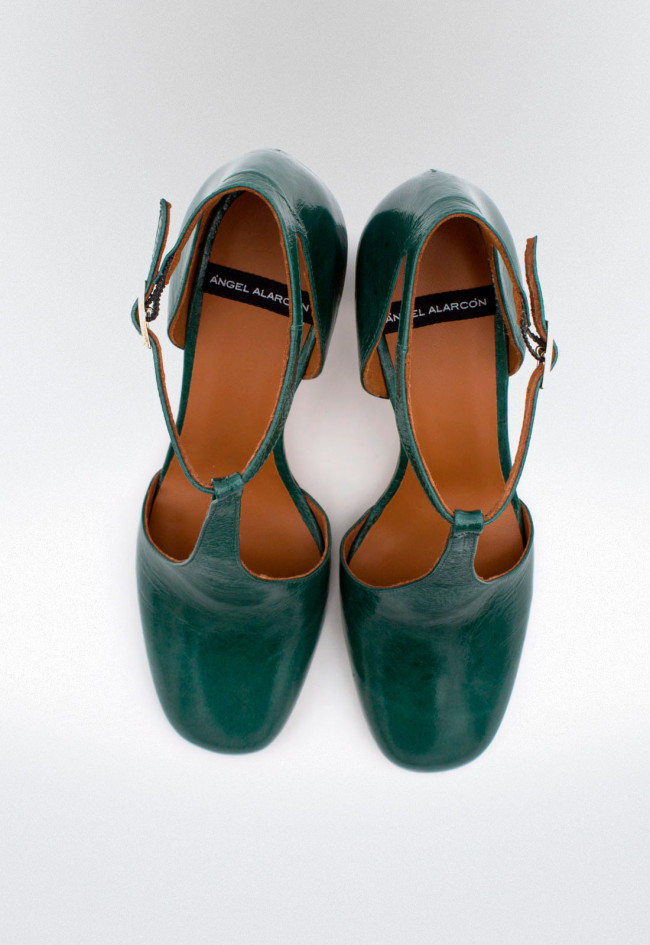 Zapato de mujer verde Alarcón 23594-303a