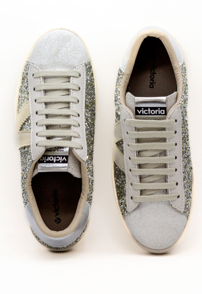 Deportivo de mujer plata Victoria berlin glitter