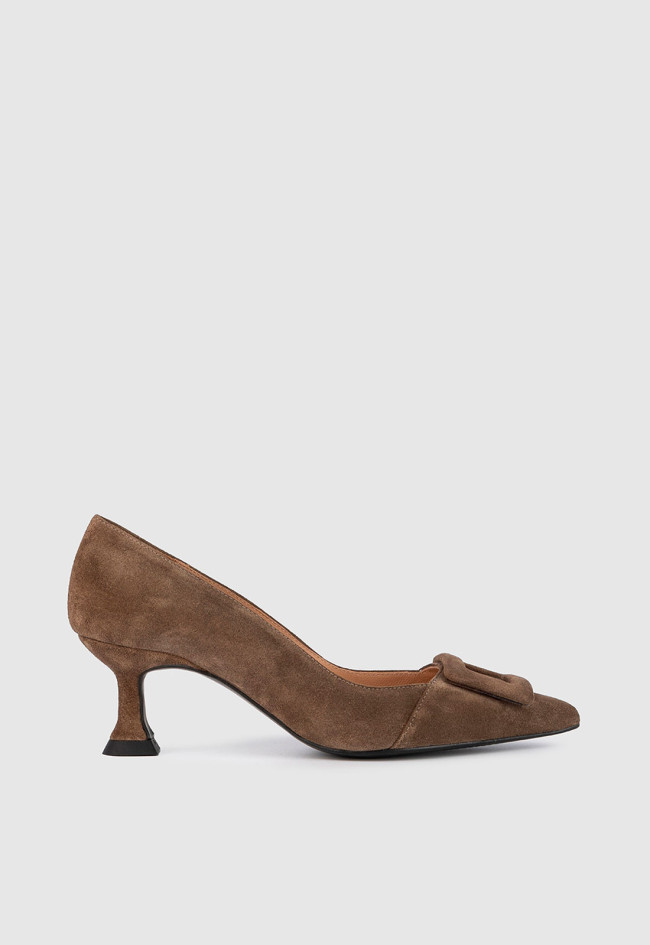 Zapato tacón vestir de mujer taupe DANSI 7040