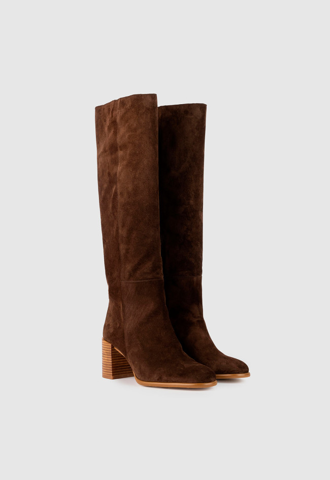 Bota tacón de mujer marrón DANSI 7202