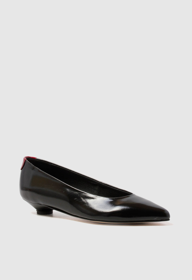 Zapato bailarina de mujer negro Glo salon t2