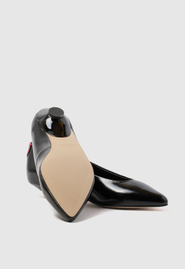 Zapato bailarina de mujer negro Glo salon t2