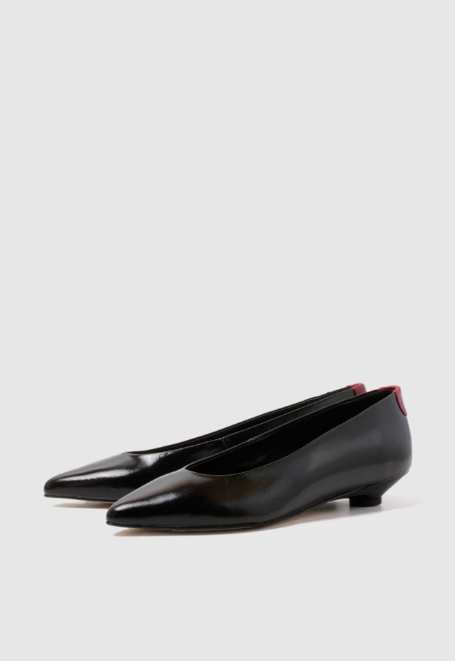 Zapato bailarina de mujer negro Glo salon t2