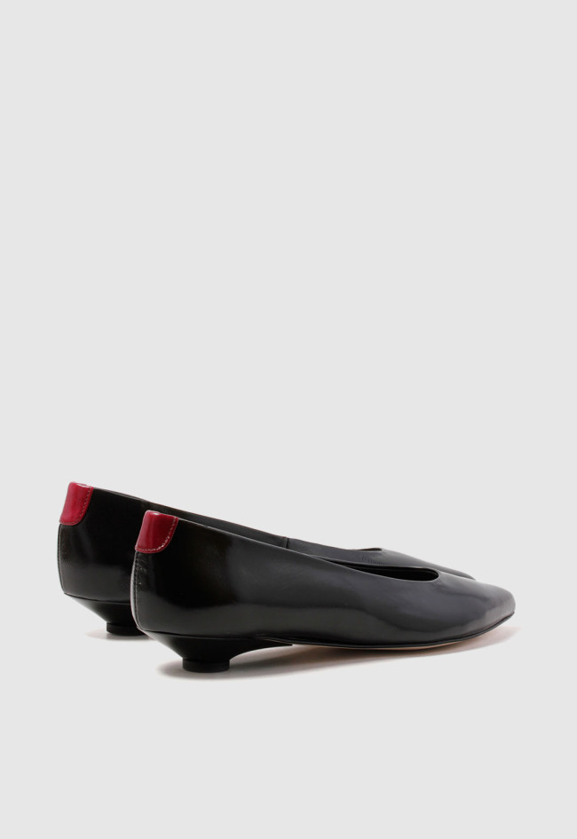 Zapato bailarina de mujer negro Glo salon t2