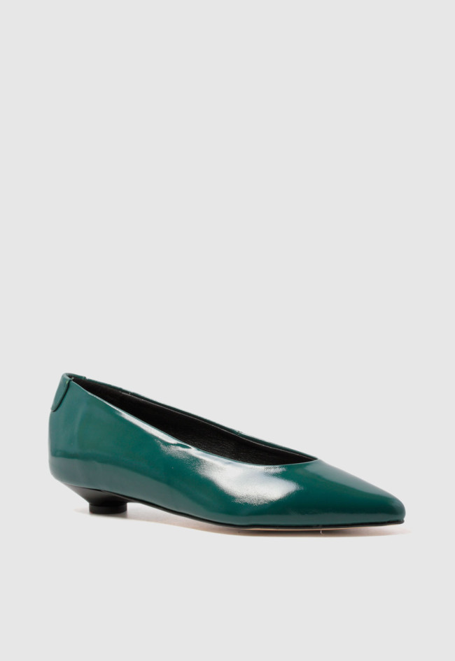 Zapato bailarina de mujer verde Glo salon t2