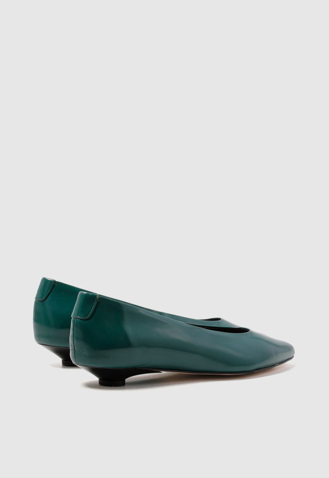 Zapato bailarina de mujer verde Glo salon t2