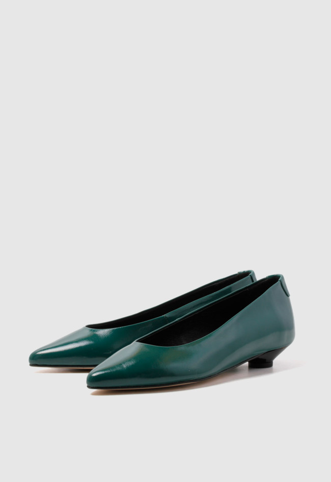 Zapato bailarina de mujer verde Glo salon t2