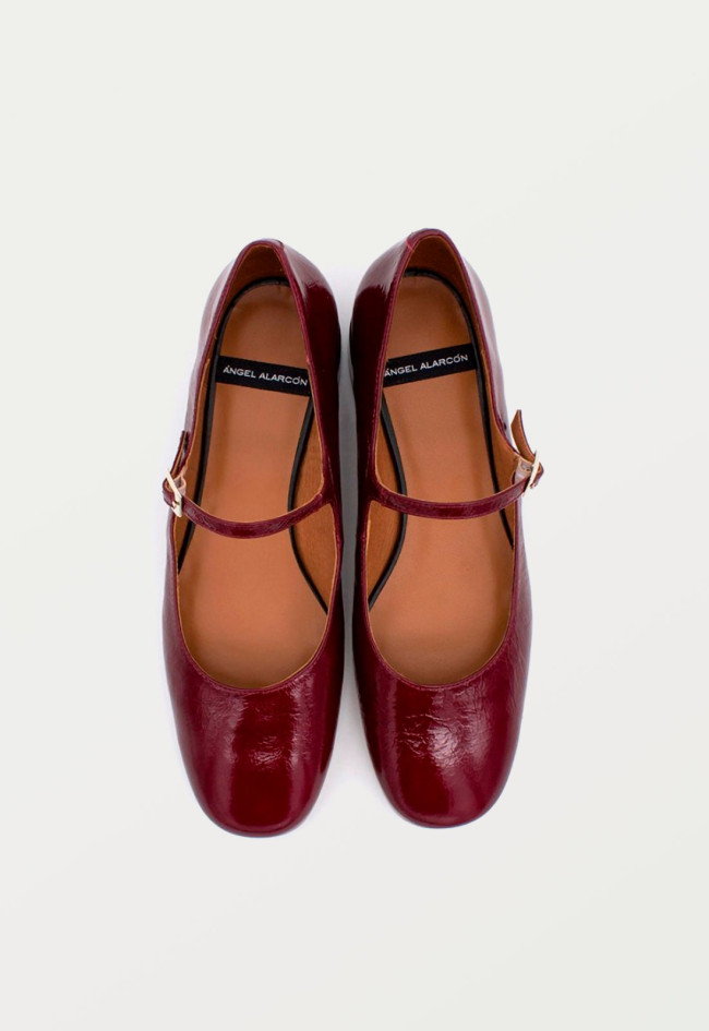 Zapato bailarina de mujer rojo Alarcón 24515-610a