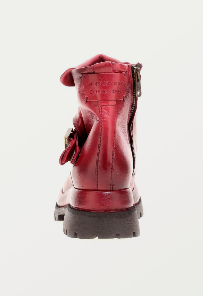Botín biker de mujer rojo A.S. 98 b51210