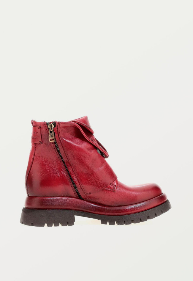 Botín biker de mujer rojo A.S. 98 b51210