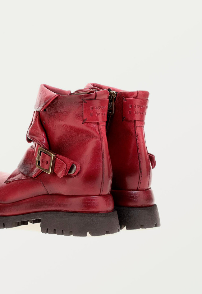 Botín biker de mujer rojo A.S. 98 b51210