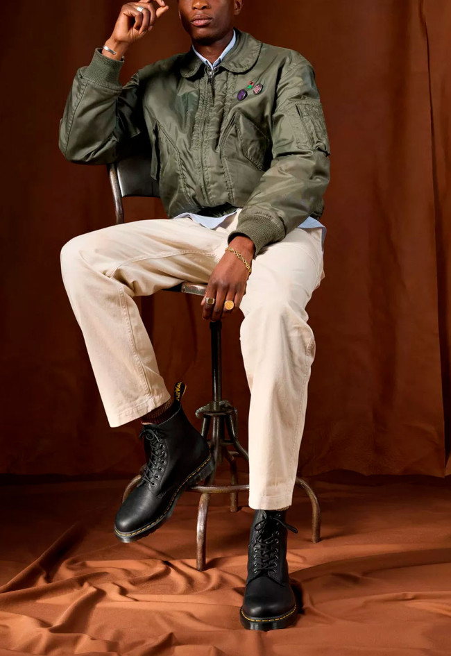 Botín de hombre negro Dr Martens 1460