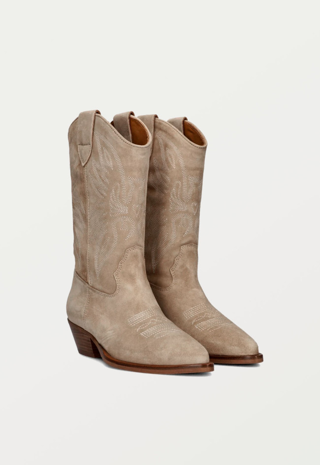 Bota cowboy de mujer arena Alpe 50011108