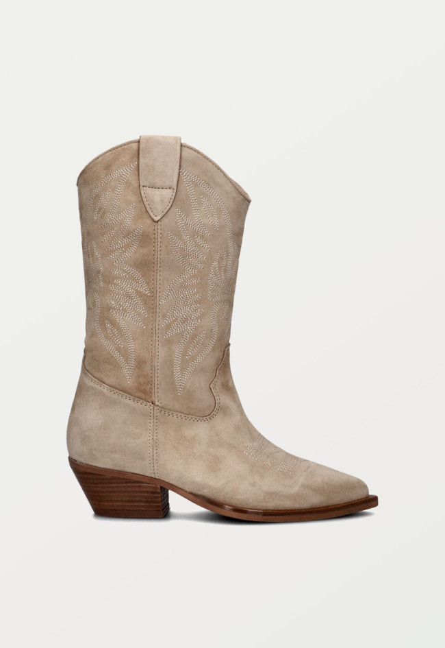 Bota cowboy de mujer arena Alpe 50011108