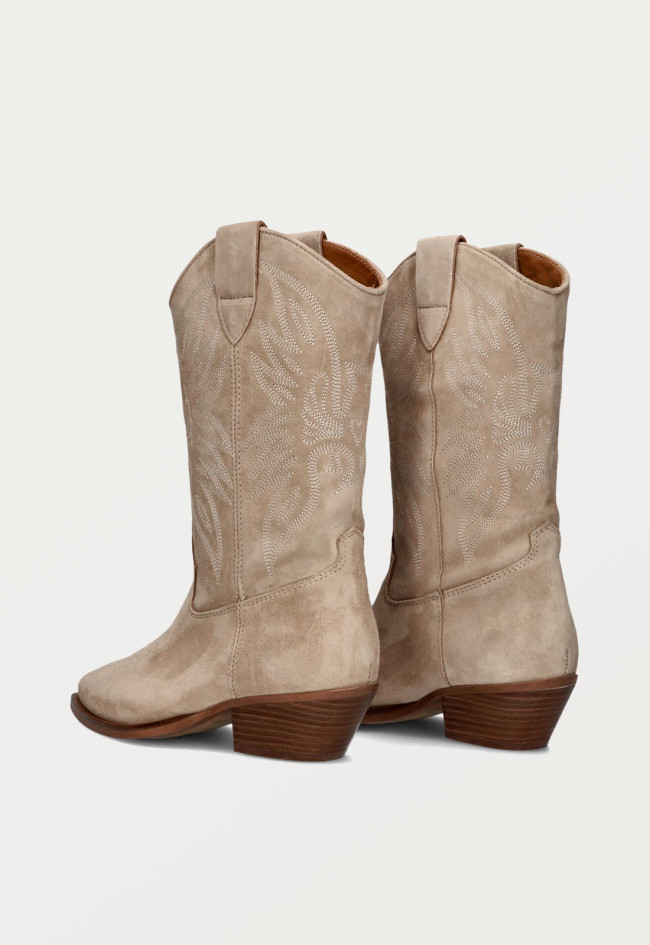 Bota cowboy de mujer arena Alpe 50011108