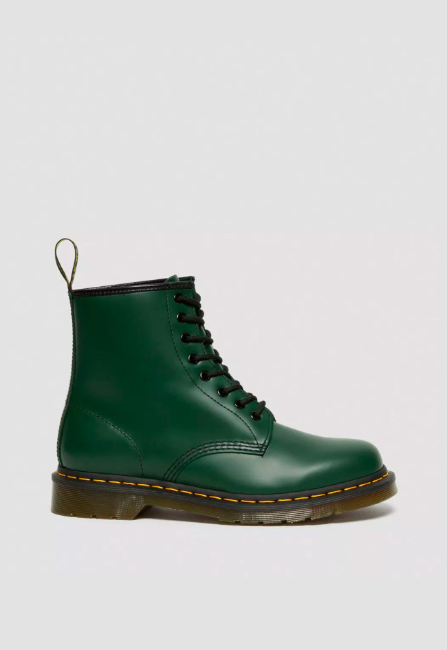 Botín militar de mujer verde Dr Martens 1460 smooth