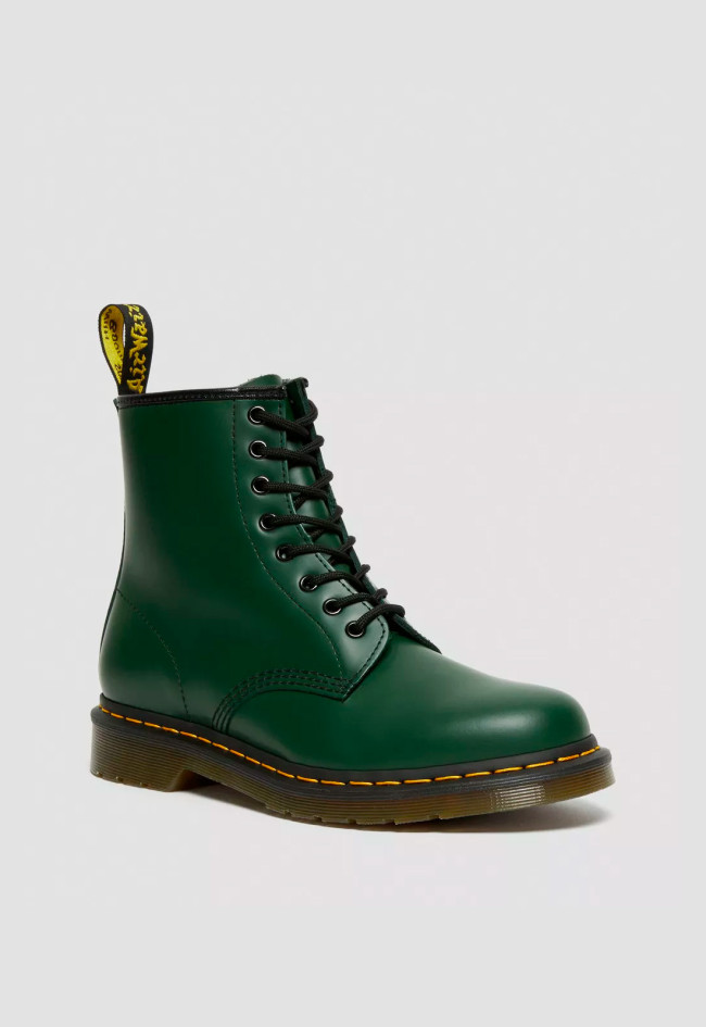 Botín militar de mujer verde Dr Martens 1460 smooth