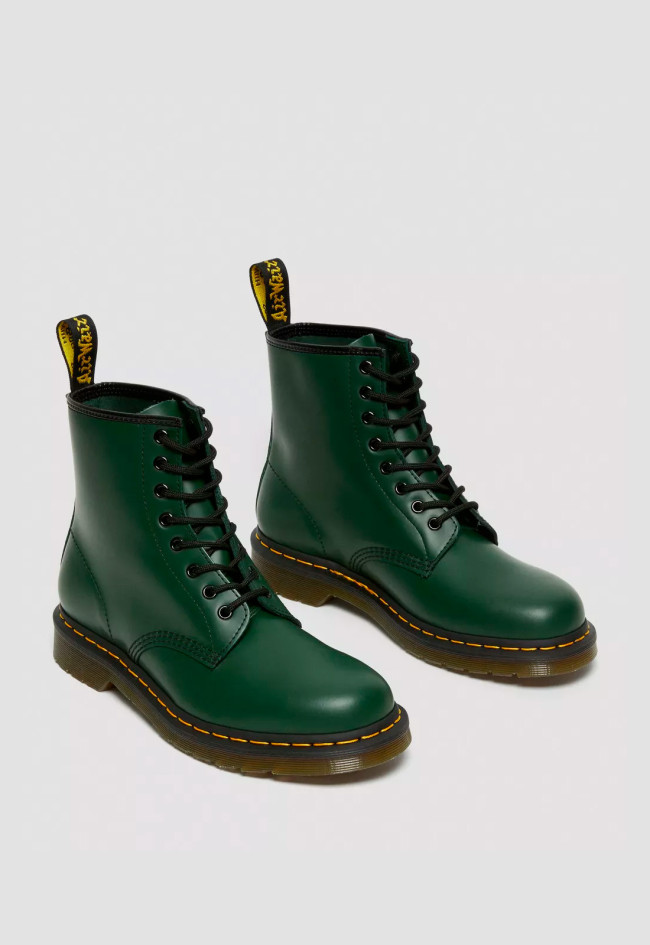 Botín militar de mujer verde Dr Martens 1460 smooth