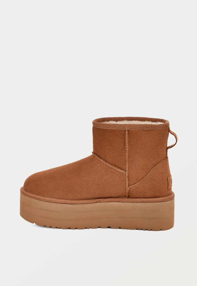 Botín australiano de mujer cuero UGG classic mini platform