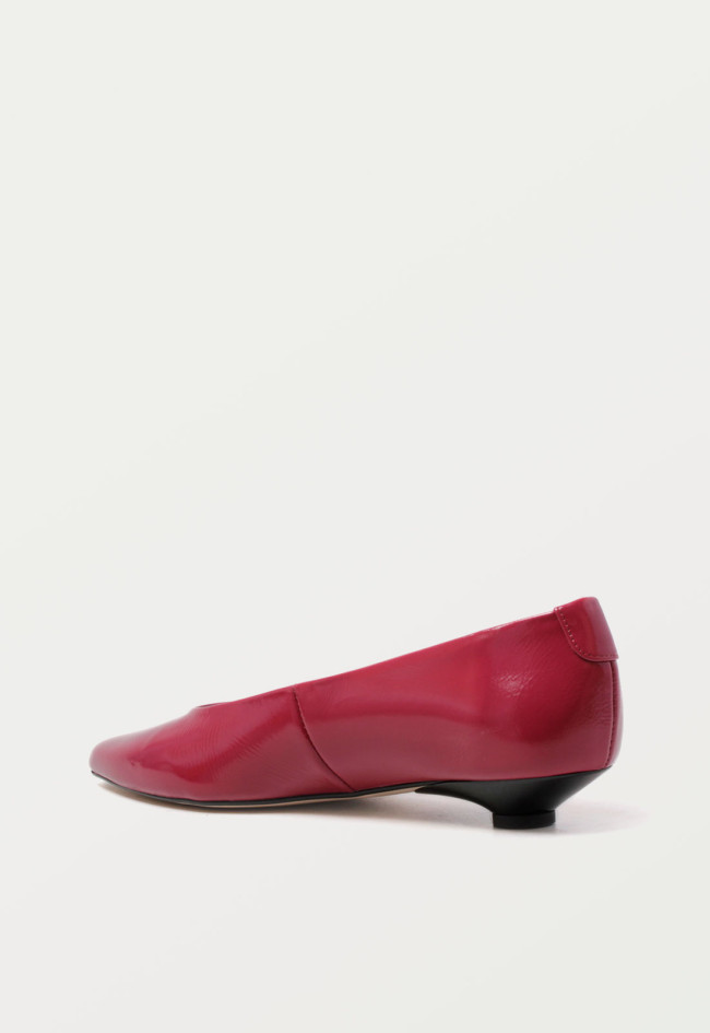 Zapato bailarina de mujer burdeos Glo salon t2