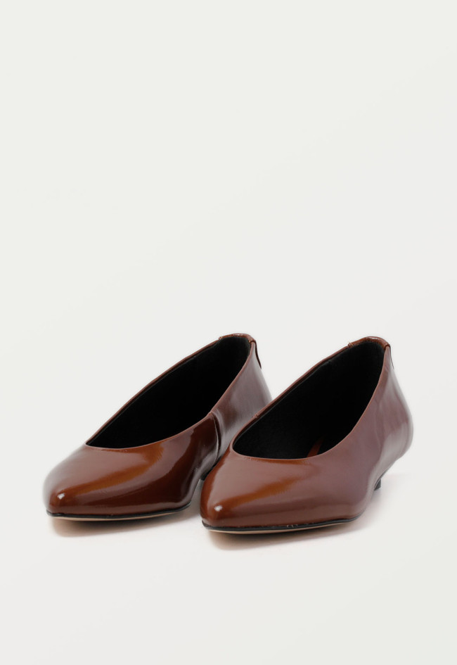 Zapato bailarina de mujer cuero Glo salon t2