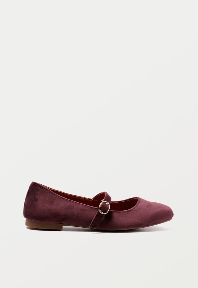 Zapato bailarina de mujer morado Glo merc puntera cuadrada