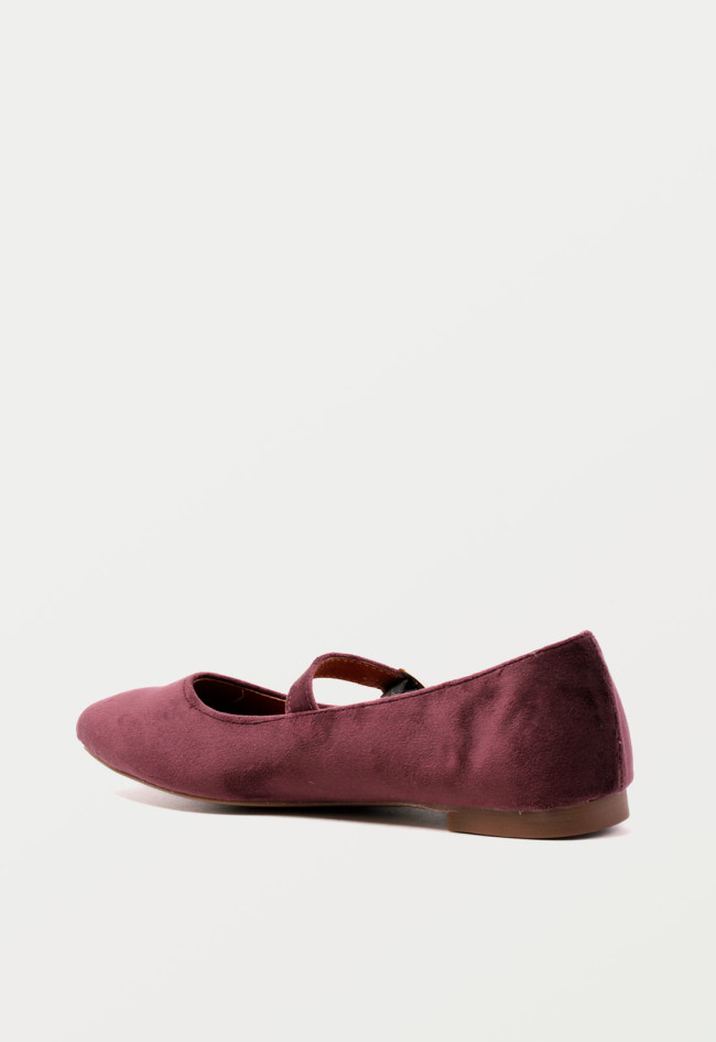 Zapato bailarina de mujer morado Glo merc puntera cuadrada