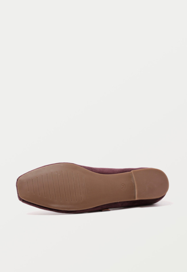 Zapato bailarina de mujer morado Glo merc puntera cuadrada