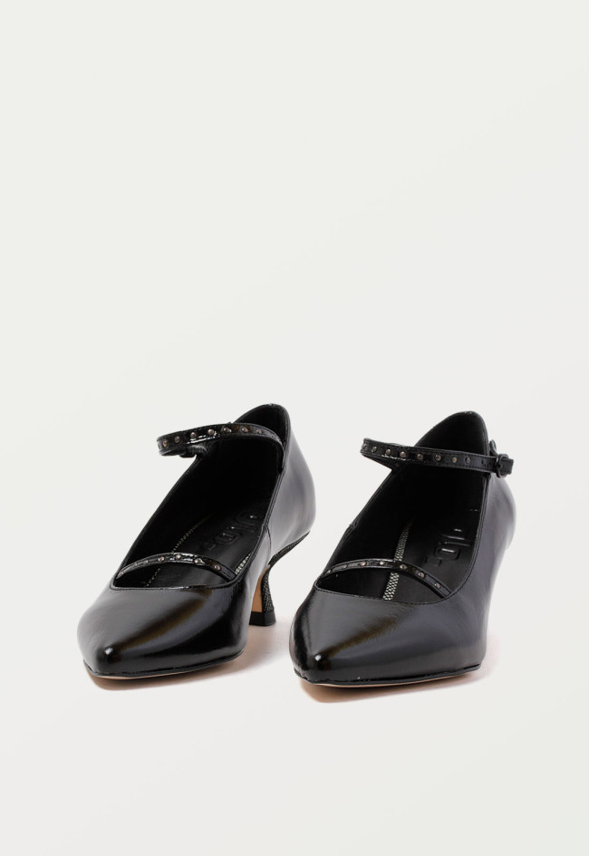 Zapato tacón de mujer negro Glo tont t4