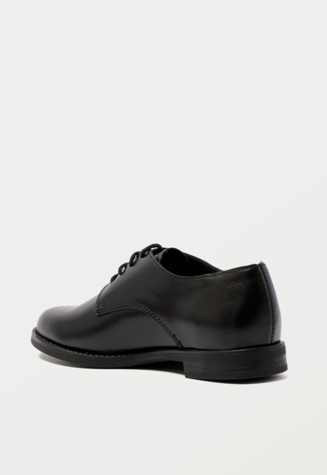 Zapato blucher de mujer negro VAS 1163