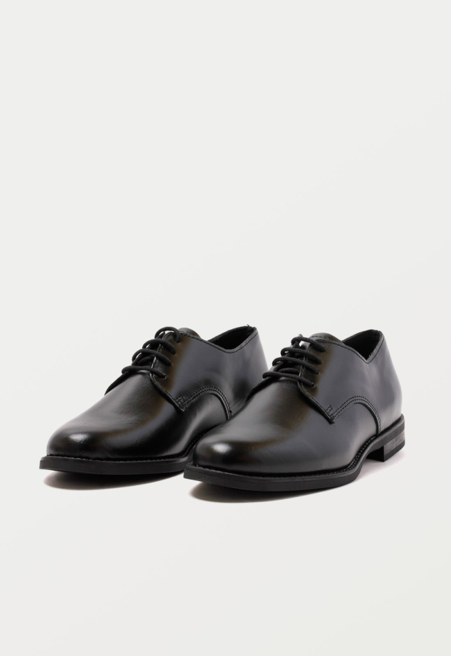 Zapato blucher de mujer negro VAS 1163