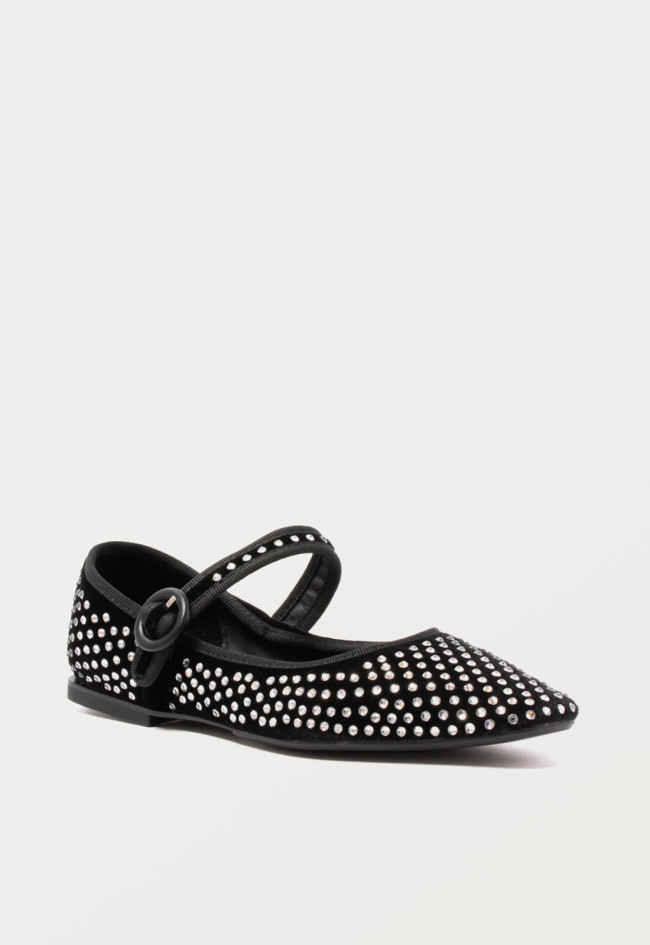 Zapato bailarina tachas de mujer negro Top 3 24881