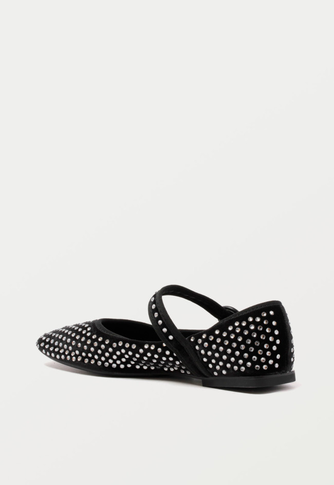 Zapato bailarina tachas de mujer negro Top 3 24881