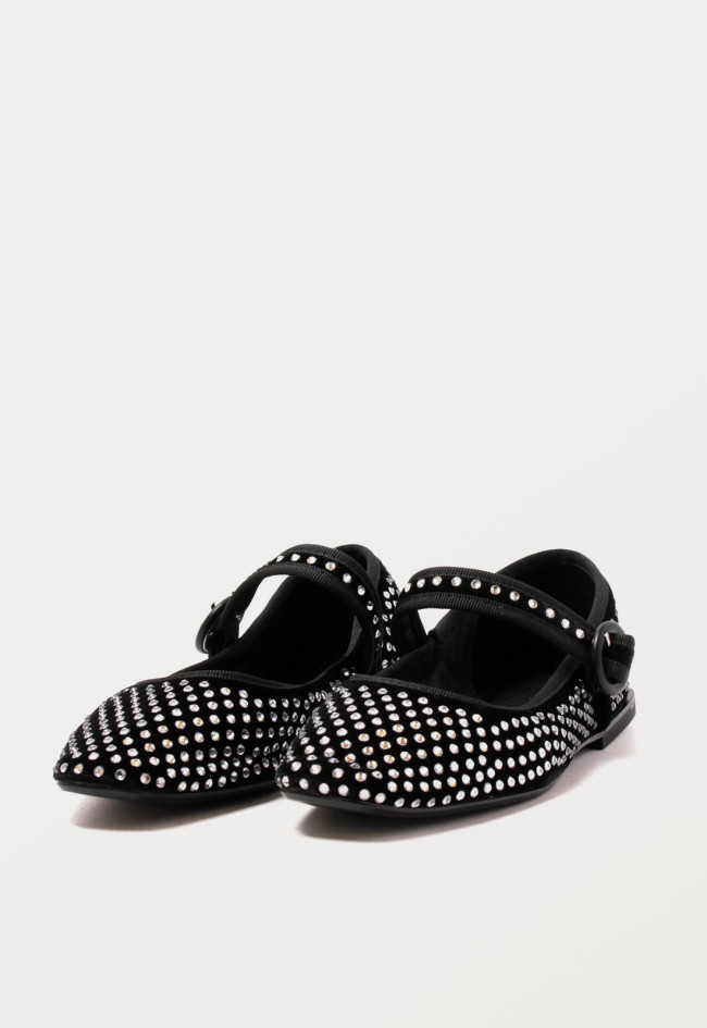 Zapato bailarina tachas de mujer negro Top 3 24881