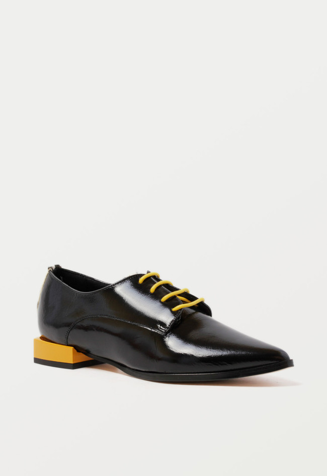 Zapato blucher de mujer negro Glo stadfish