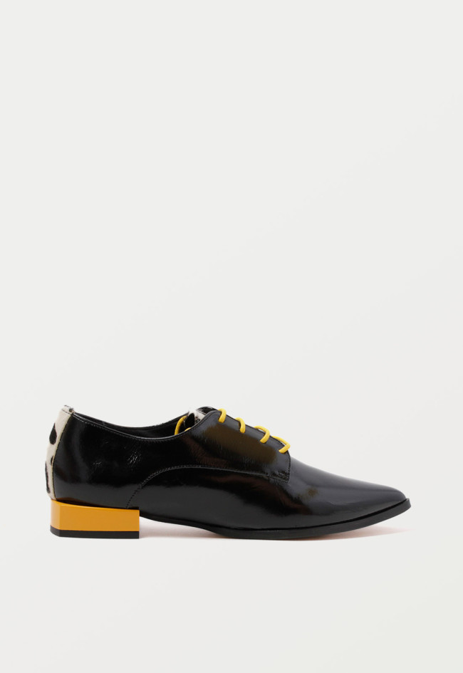 Zapato blucher de mujer negro Glo stadfish