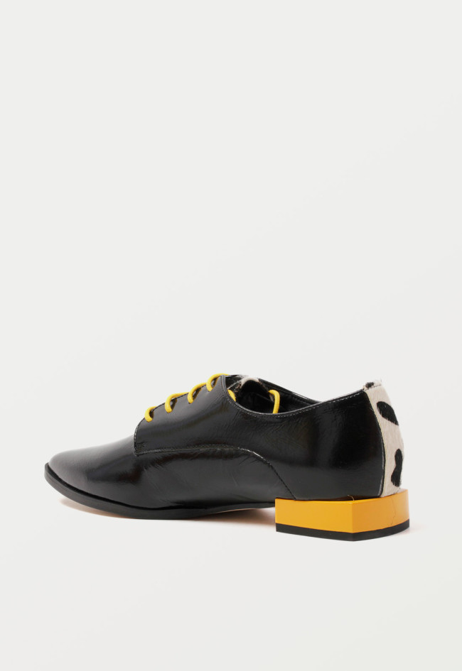 Zapato blucher de mujer negro Glo stadfish