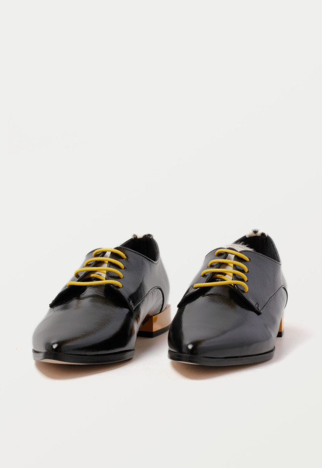 Zapato blucher de mujer negro Glo stadfish