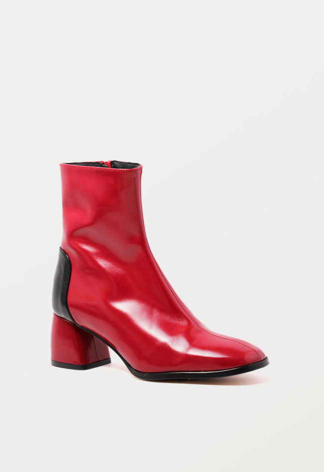 Botín tacón trendy de mujer rojo Glo eloise