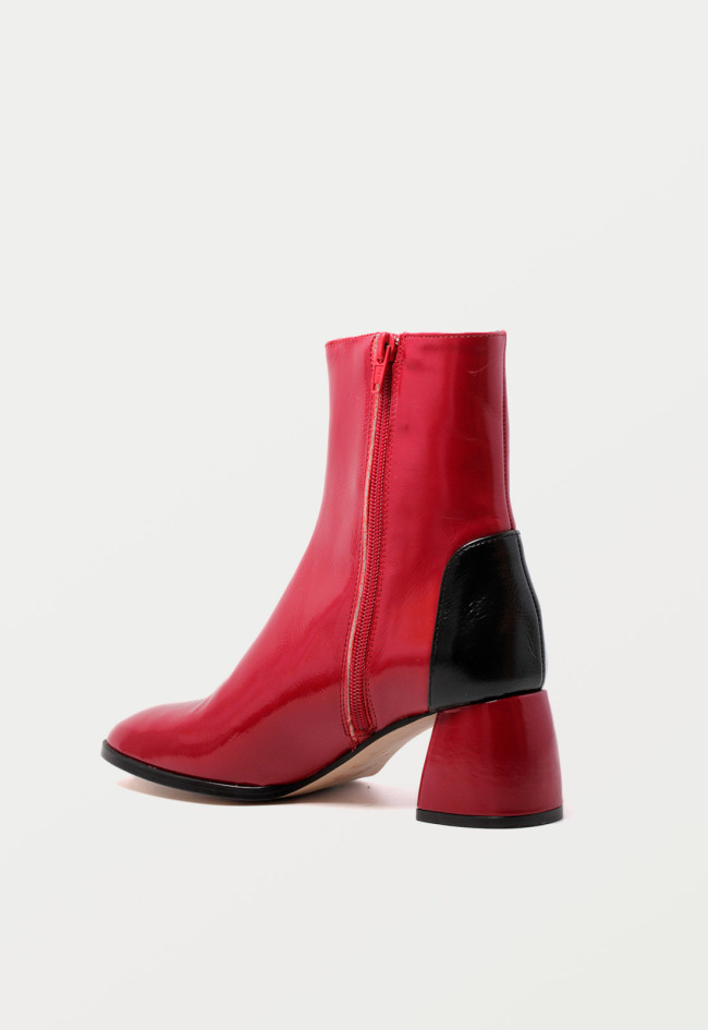 Botín tacón trendy de mujer rojo Glo eloise