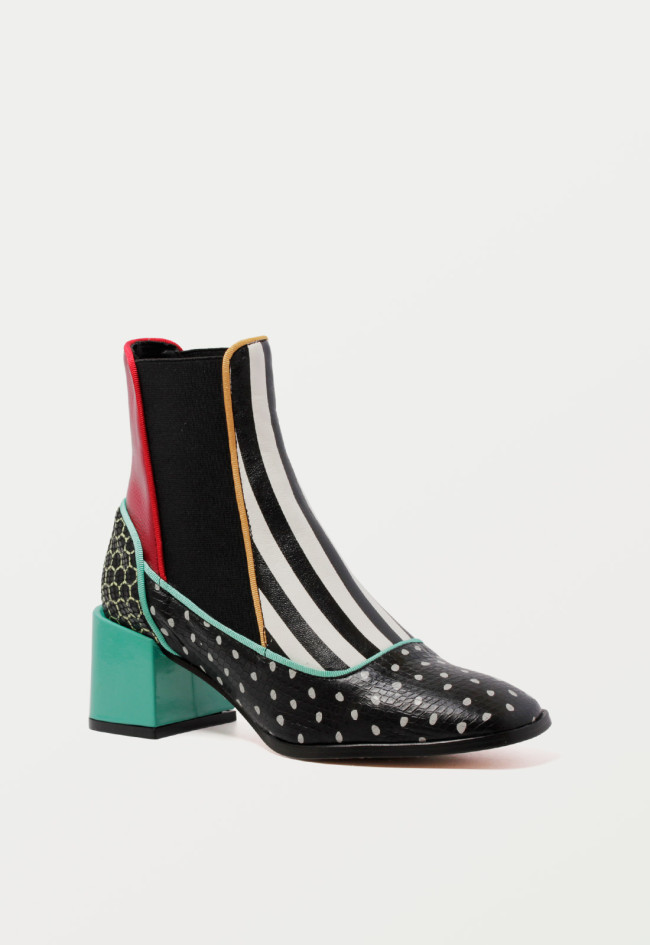Botín trendy retro de mujer multicolor Glo niza