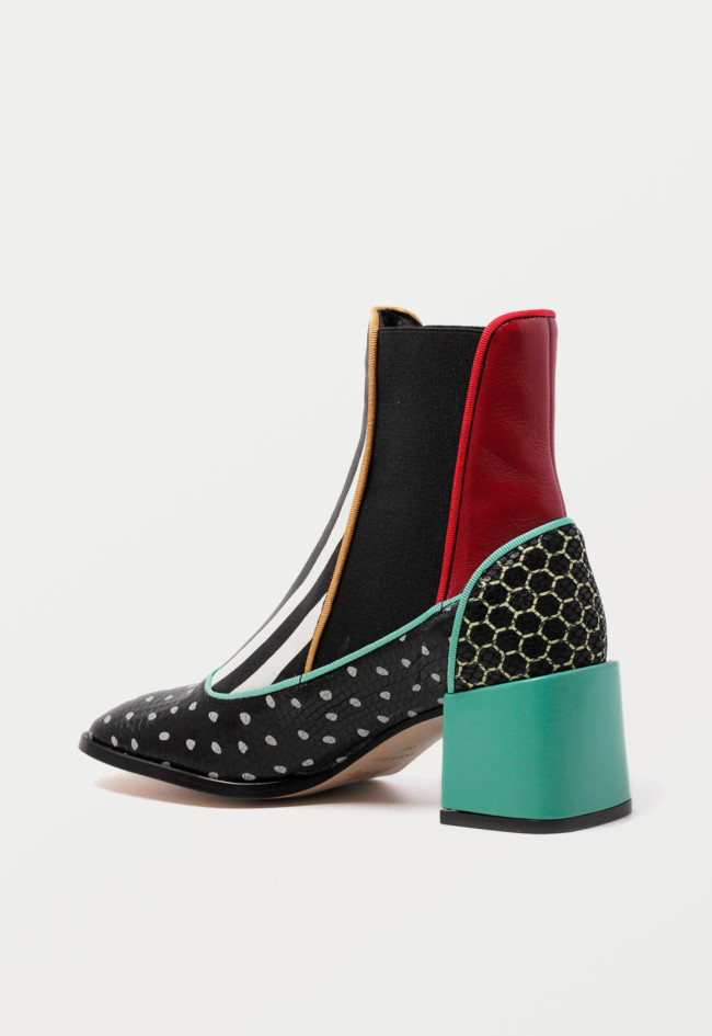 Botín trendy retro de mujer multicolor Glo niza