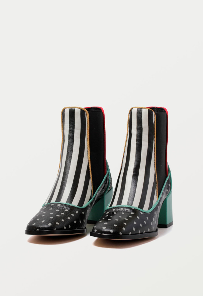 Botín trendy retro de mujer multicolor Glo niza