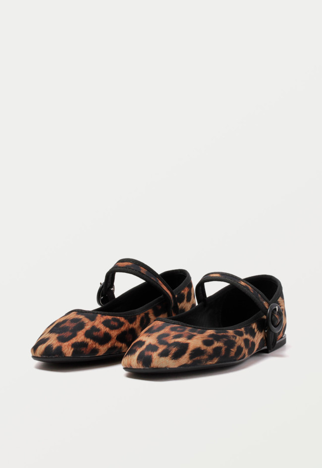 Bailarina estampada de mujer leopardo Top 3 24886