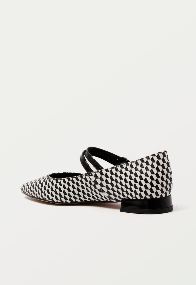 Zapato bailarina de mujer negro Glo 23-341