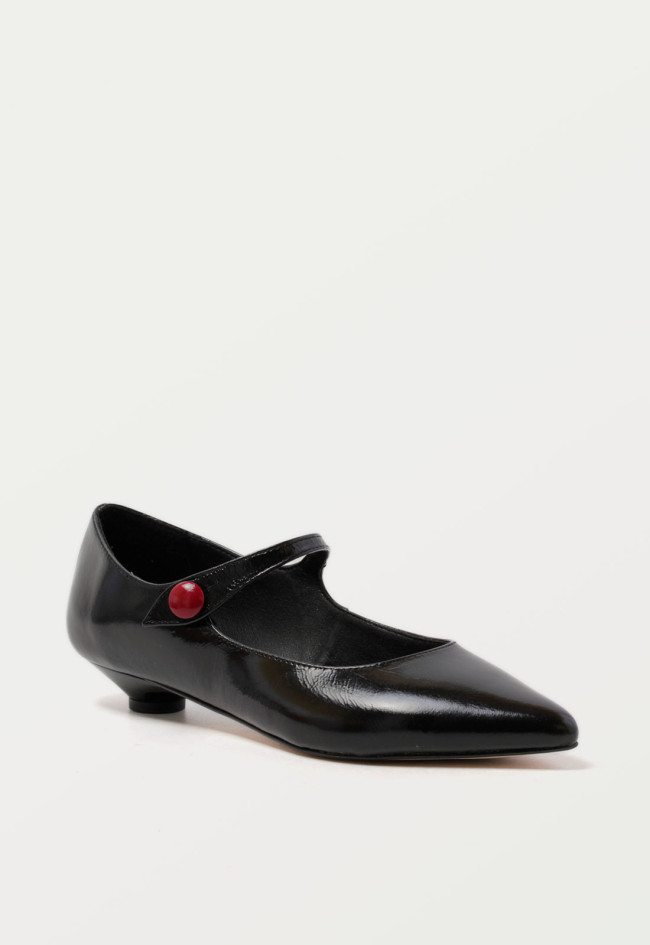 Zapato bailarina de mujer negro Glo mece t2