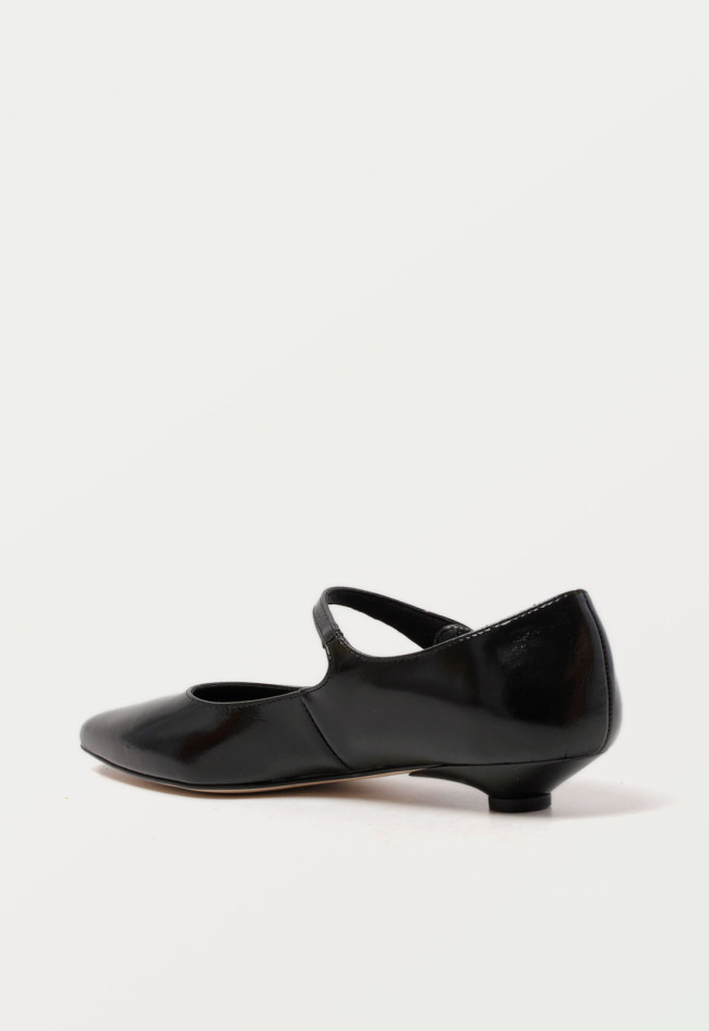 Zapato bailarina de mujer negro Glo mece t2
