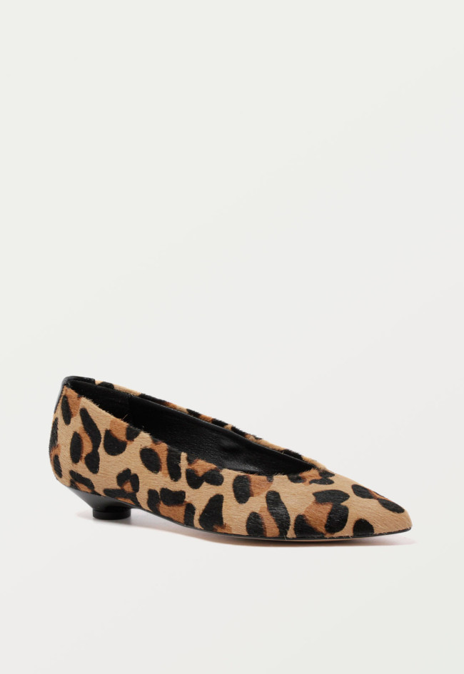 Zapato bailarina estampado animal de mujer leopardo Glo salon t2